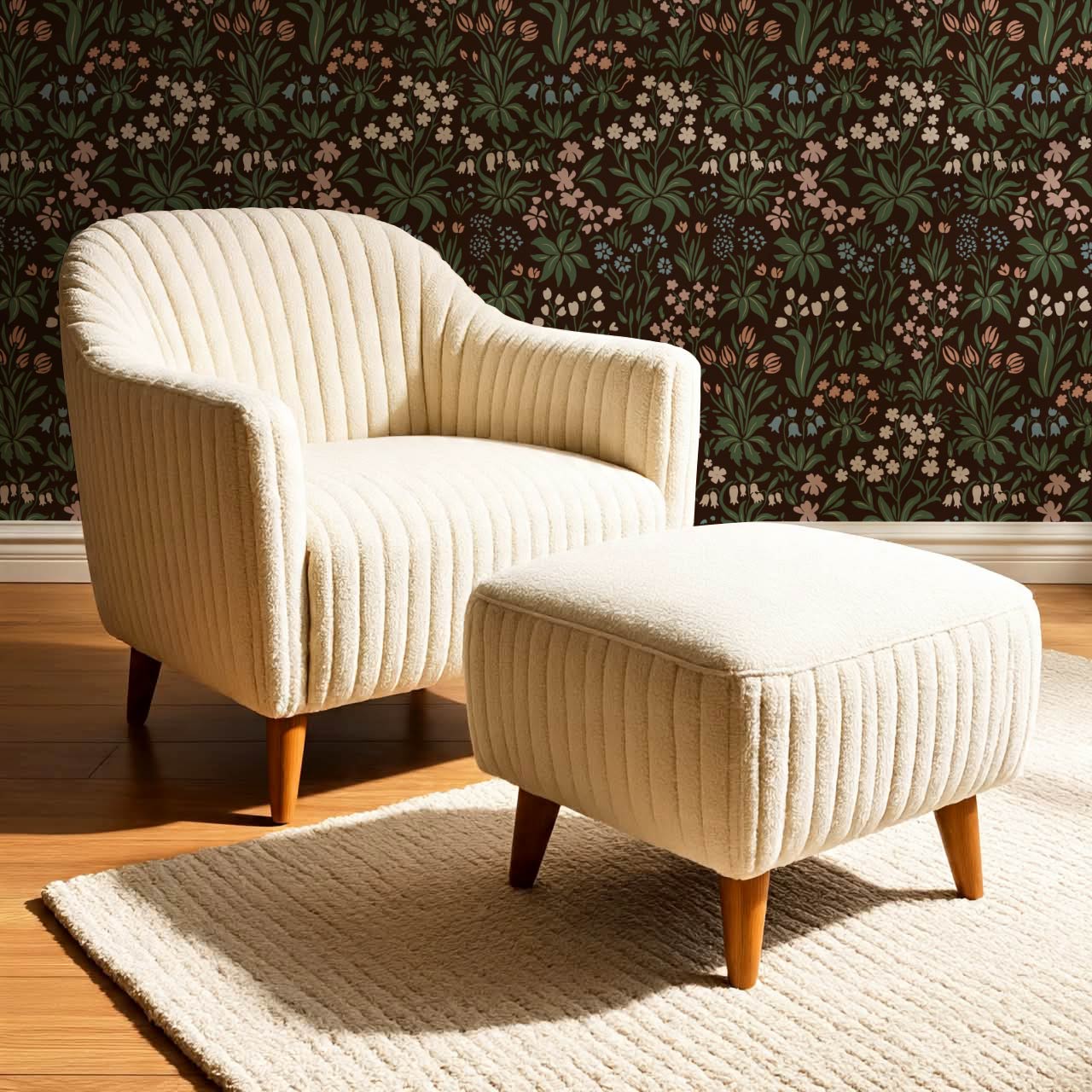 Saylor Millefleur Brown Wallpaper