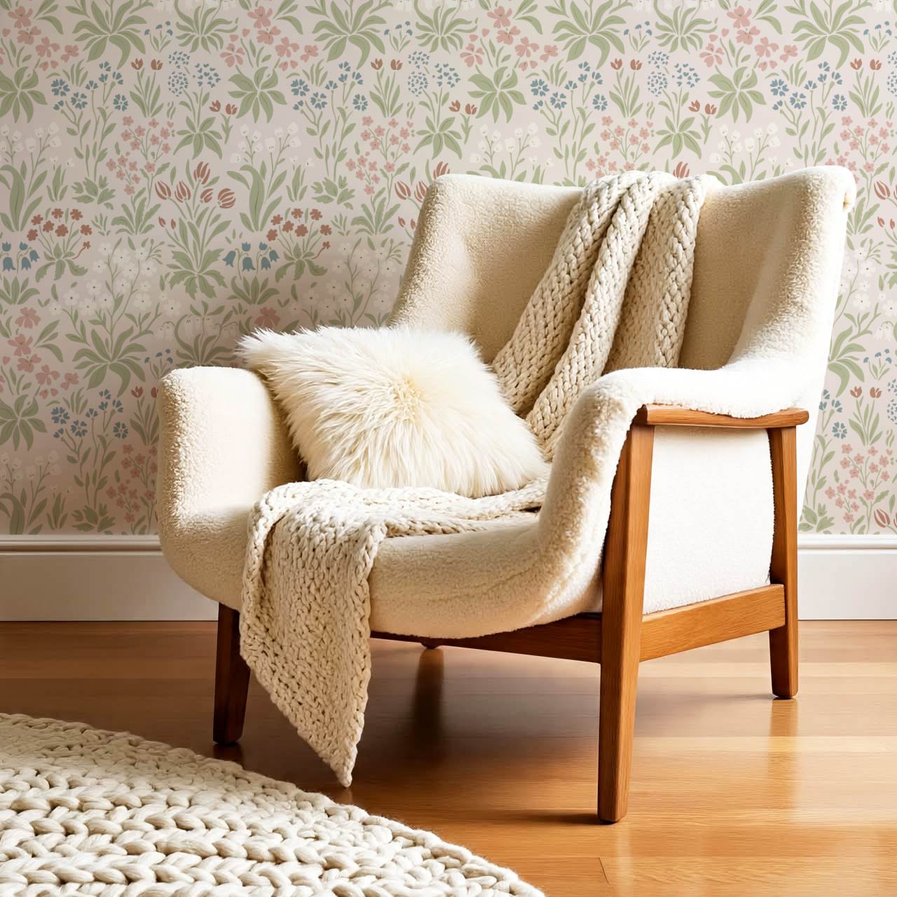 Saylor Millefleur Pink Wallpaper