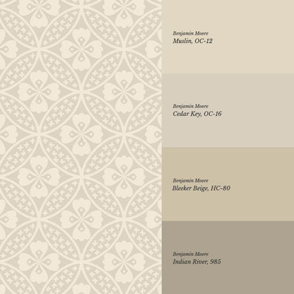 Scarlett Lotus Neutral Wallpaper