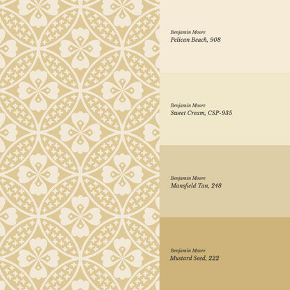 Scarlett Lotus Marigold Wallpaper