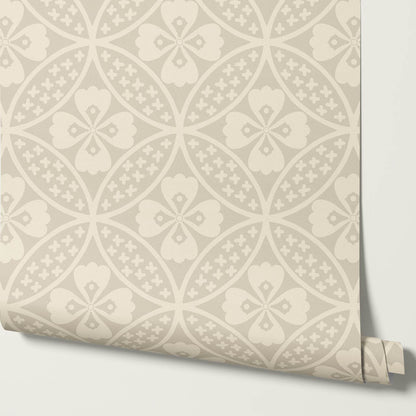 Scarlett Lotus Neutral Wallpaper