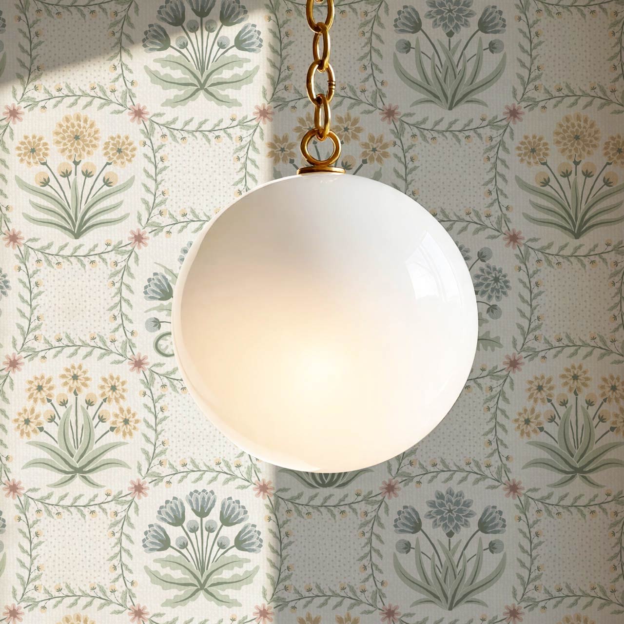 Seila Retro Prairie Check Pastel Ivory Wallpaper