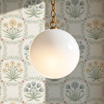 Seila Retro Prairie Check Pastel Ivory Wallpaper