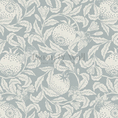 Sela Vintage Grapefruit Sea Glass Ivory Wallpaper