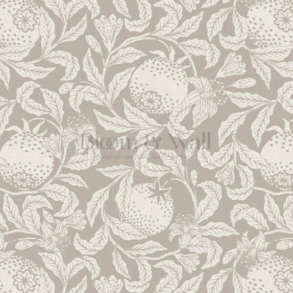 Sela Vintage Grapefruit Taupe Ivory Wallpaper