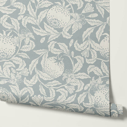 Sela Vintage Grapefruit Sea Glass Ivory Wallpaper