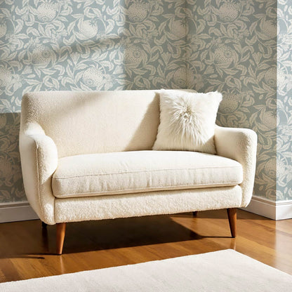 Sela Vintage Grapefruit Sea Glass Ivory Wallpaper