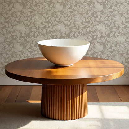 Sela Vintage Grapefruit Taupe Ivory Wallpaper