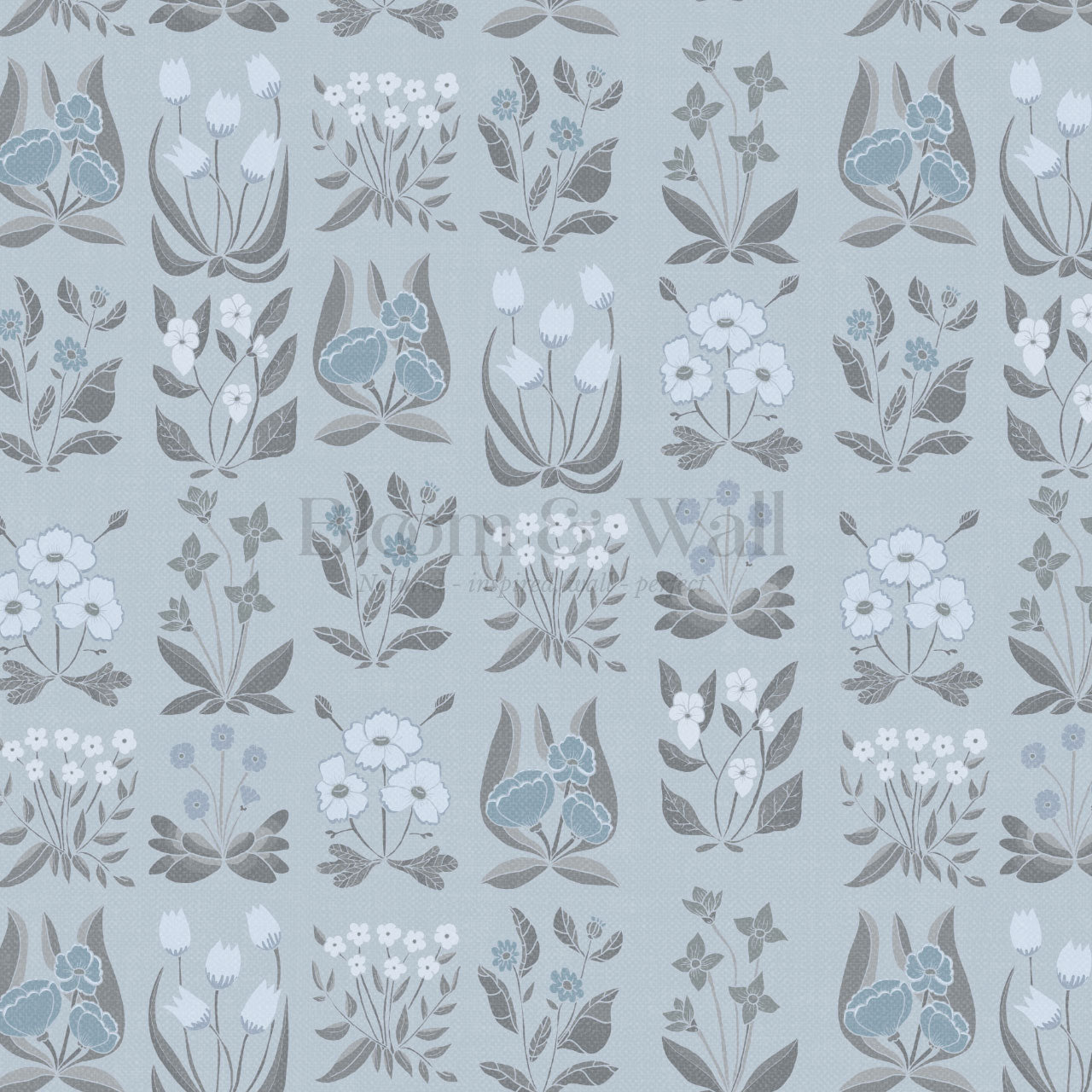 Selena Millefleur in Columns Blue Mist Wallpaper