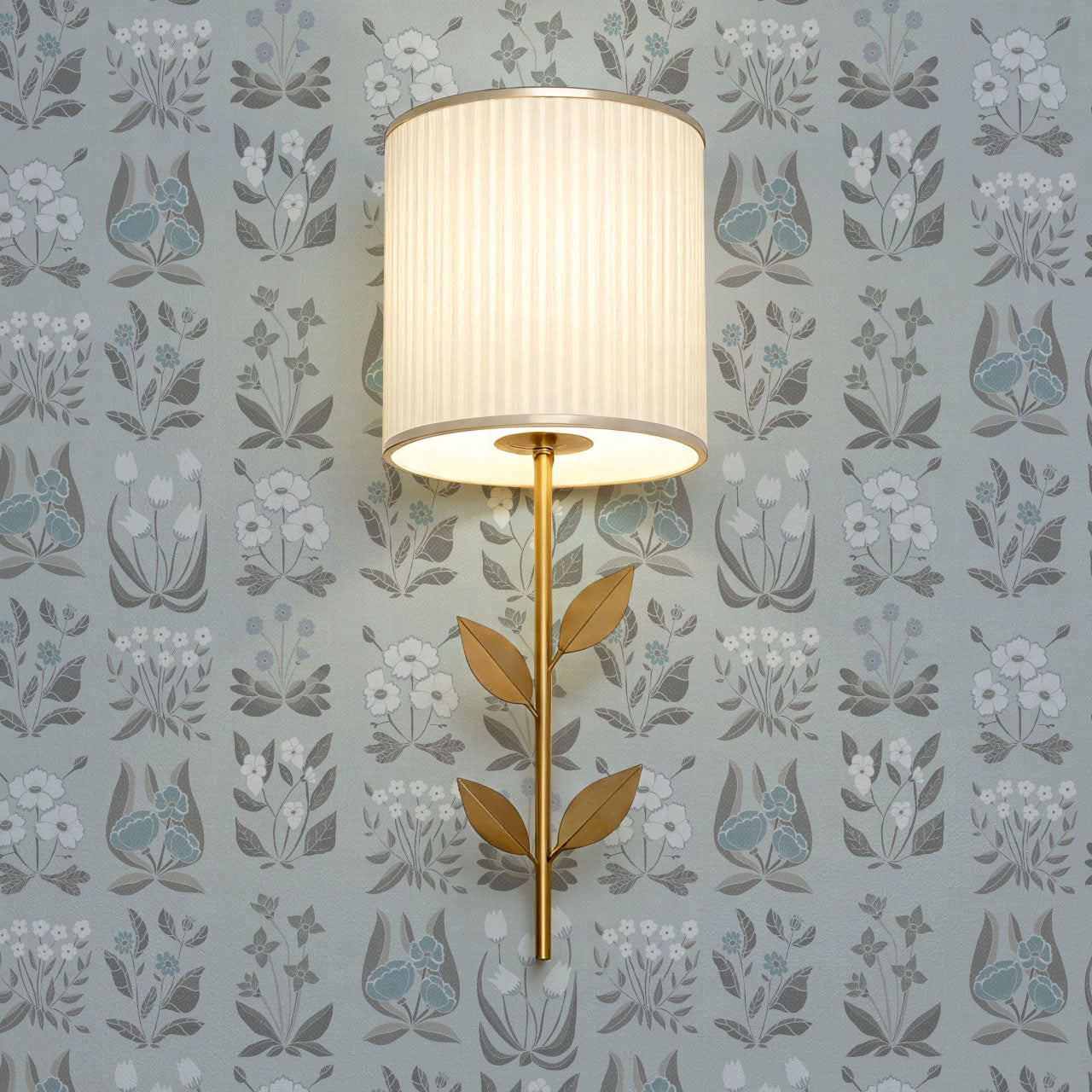 Selena Millefleur in Columns Blue Mist Wallpaper