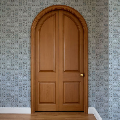 Selena Millefleur in Columns Blue Mist Wallpaper