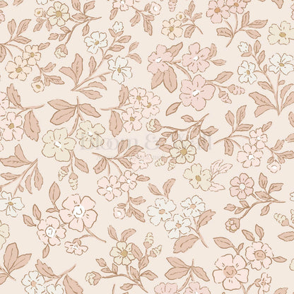 Serena Delicate Flowers Blush Wallpaper