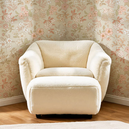 Serena Delicate Flowers Beige Wallpaper