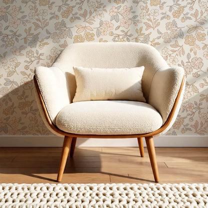 Serena Delicate Flowers Cream Wallpaper