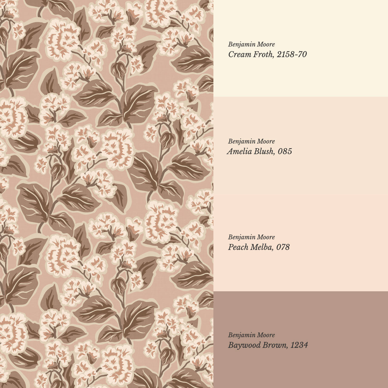 Shelby Retro Florals Mauve Brown Wallpaper