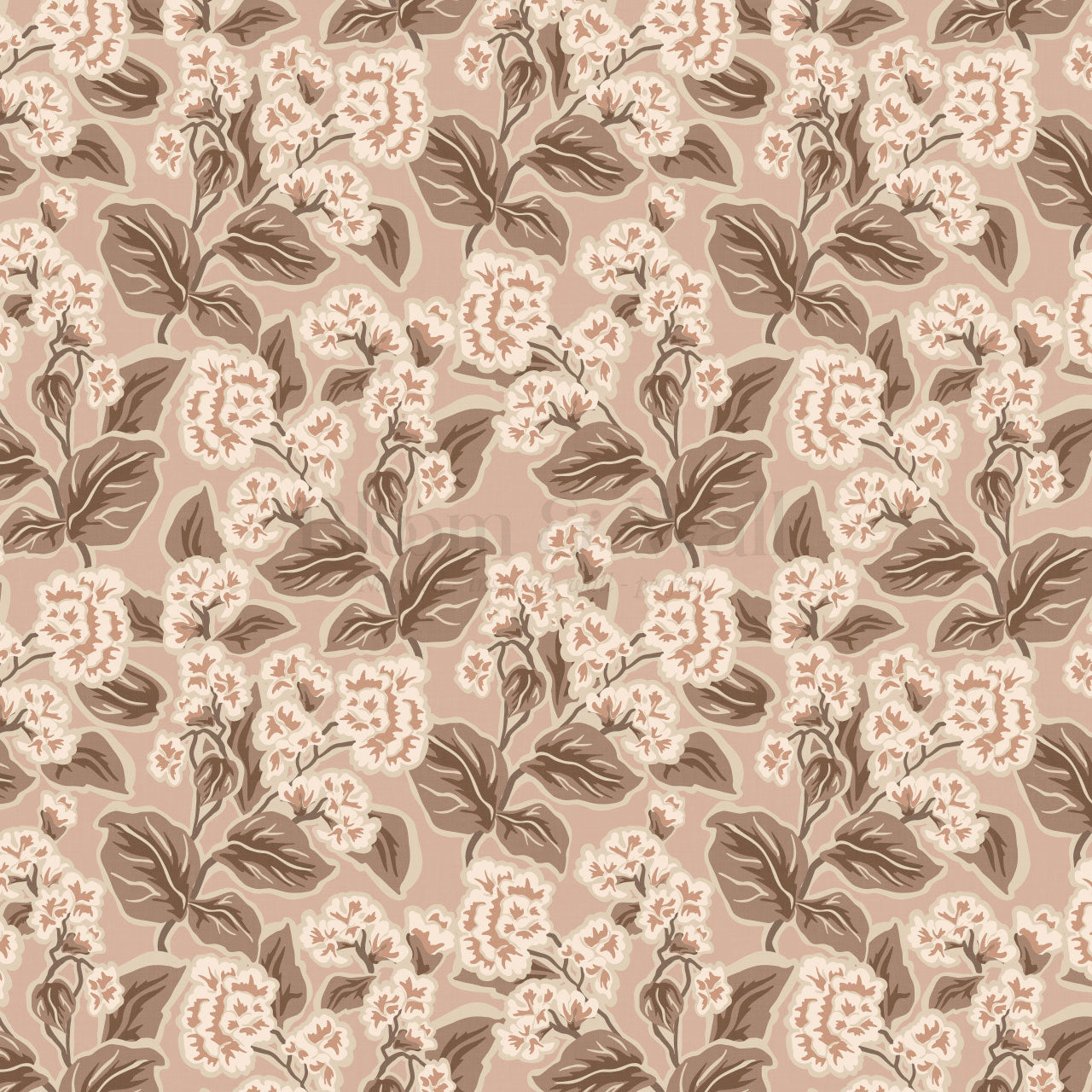 Shelby Retro Florals Mauve Brown Wallpaper