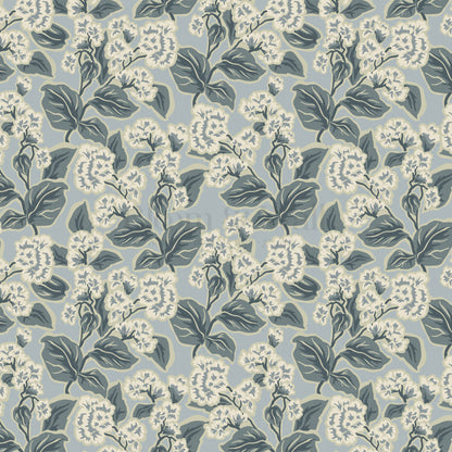 Shelby Retro Florals Moody Sky Wallpaper