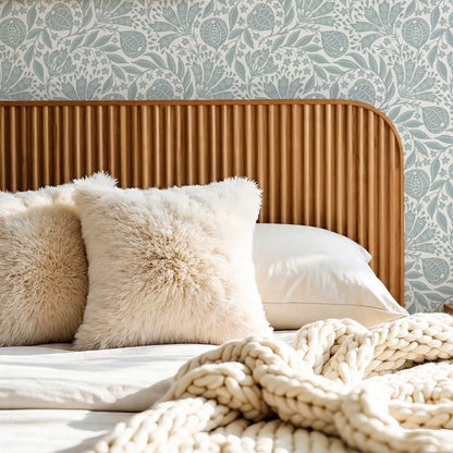 Silvia Fig Garden Sea Glass Off White Wallpaper