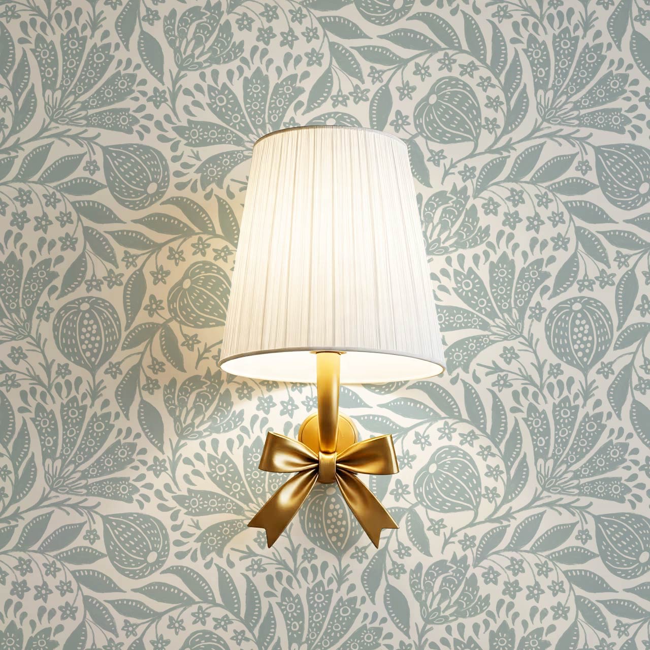Silvia Fig Garden Sea Glass Off White Wallpaper