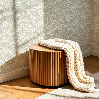 Silvia Fig Garden Soft Sage Off White Wallpaper