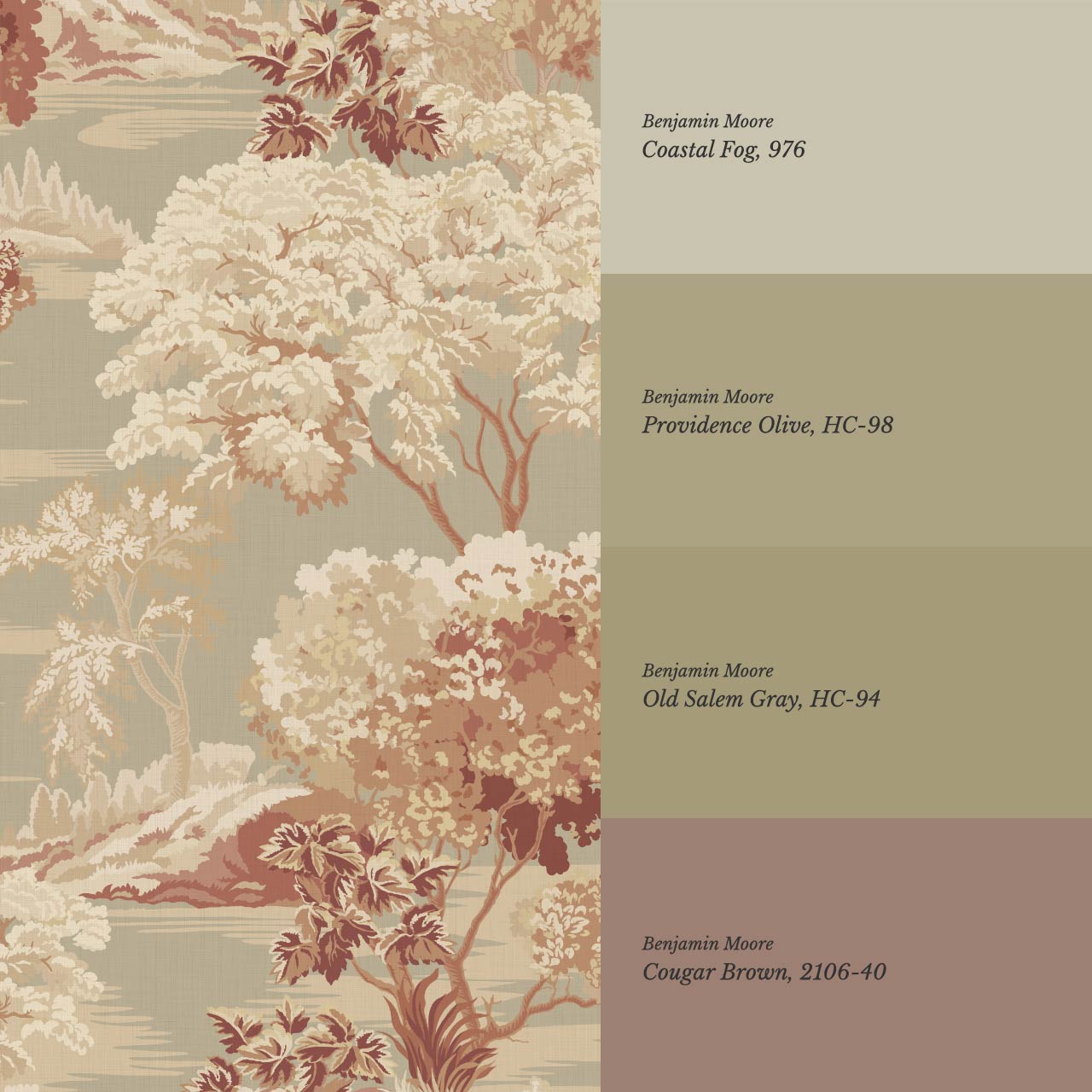 Skylar Antique Tapestry Vintage Sepia Wallpaper