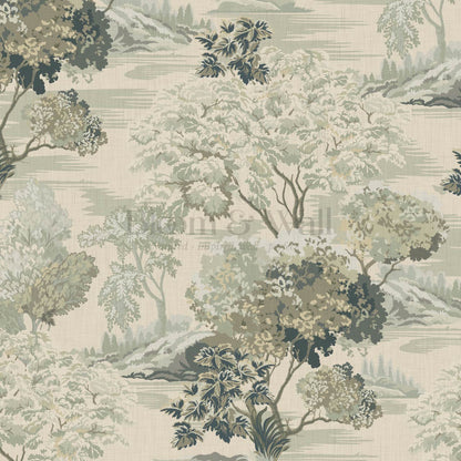 Skylar Antique Tapestry Faded Sage Wallpaper