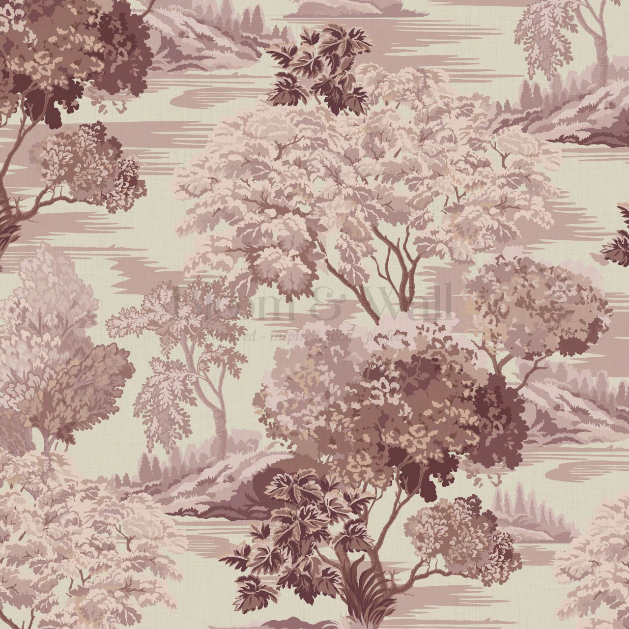 Skylar Antique Tapestry Rose Dust Wallpaper