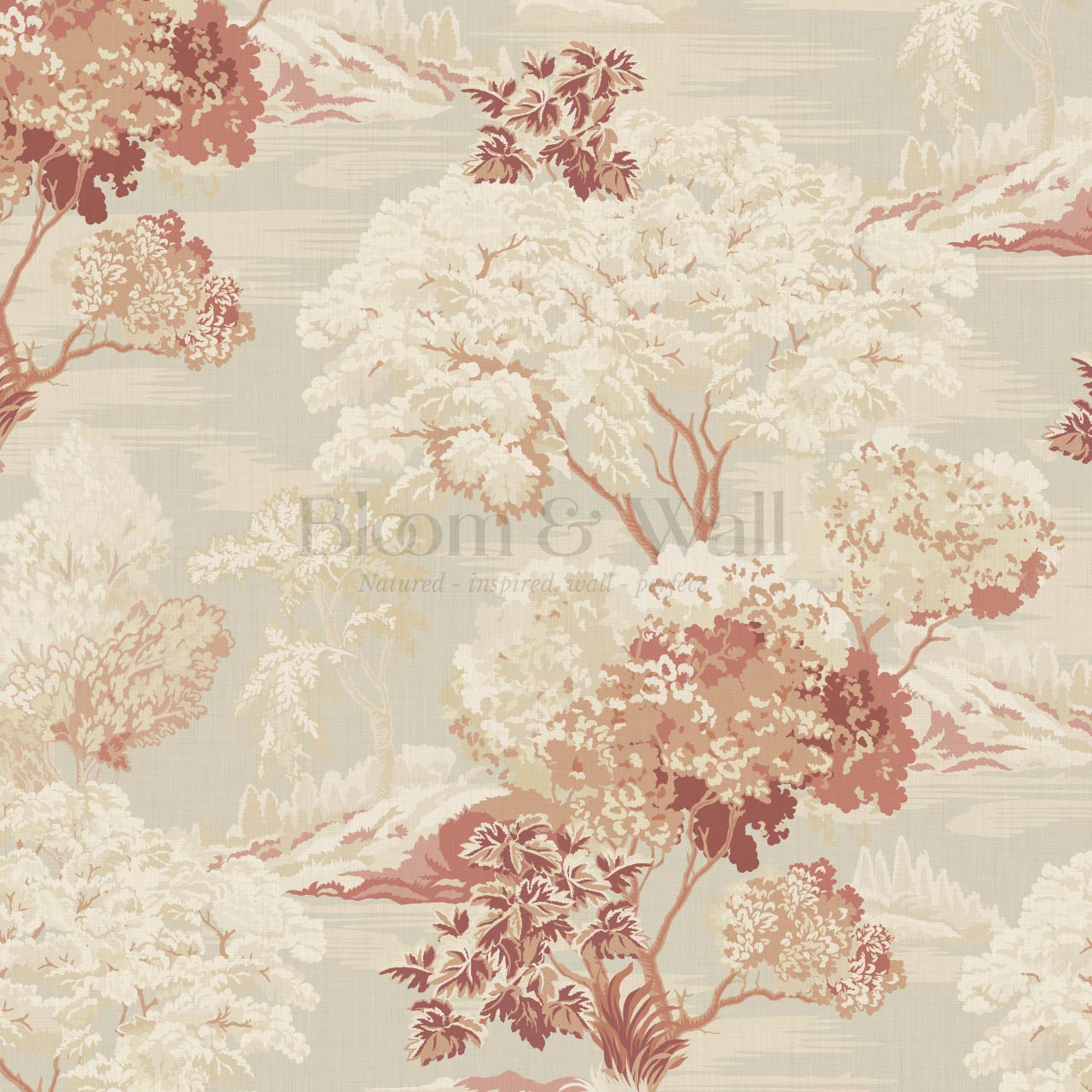 Skylar Antique Tapestry Cream Sepia Wallpaper