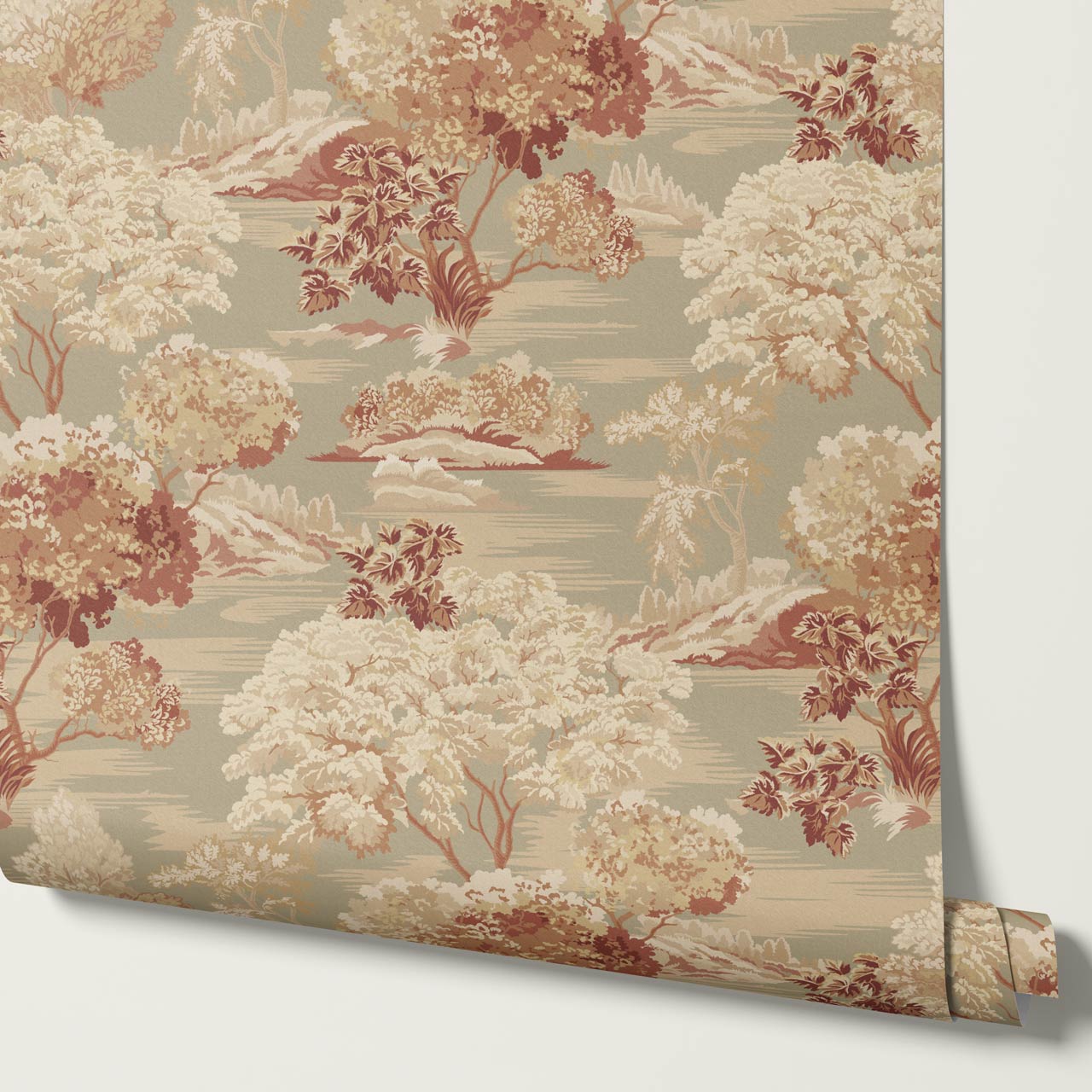 Skylar Antique Tapestry Vintage Sepia Wallpaper