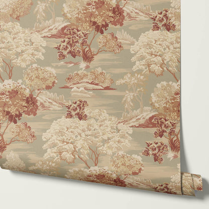 Skylar Antique Tapestry Vintage Sepia Wallpaper