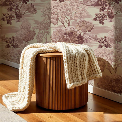 Skylar Antique Tapestry Rose Dust Wallpaper