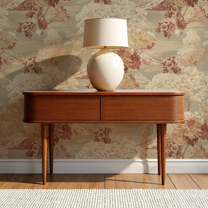 Skylar Antique Tapestry Vintage Sepia Wallpaper