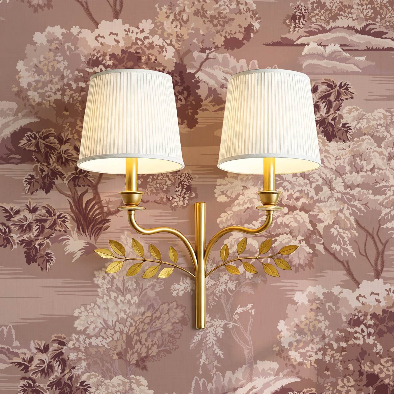 Skylar Antique Tapestry Mauve Wallpaper