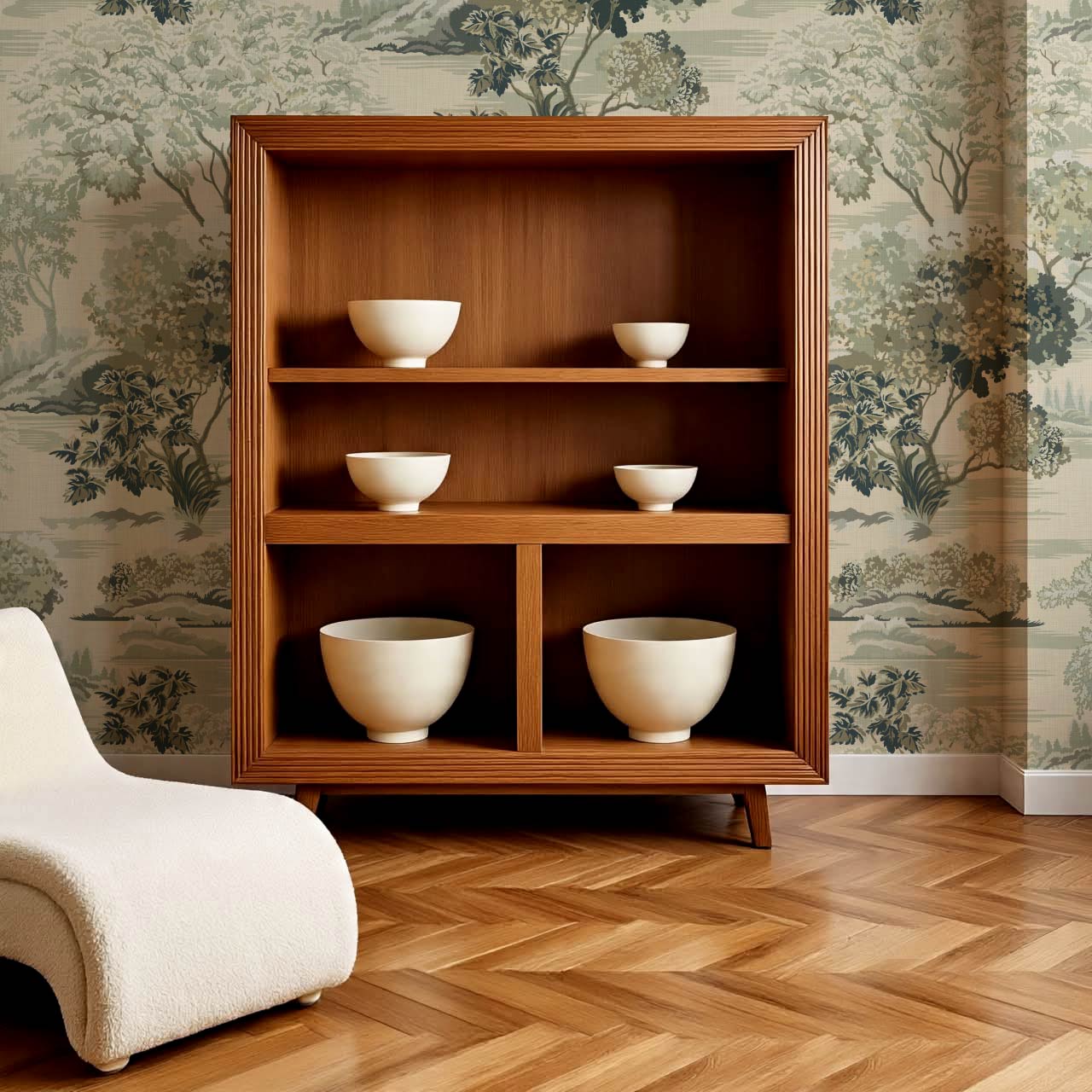 Skylar Antique Tapestry Faded Sage Wallpaper