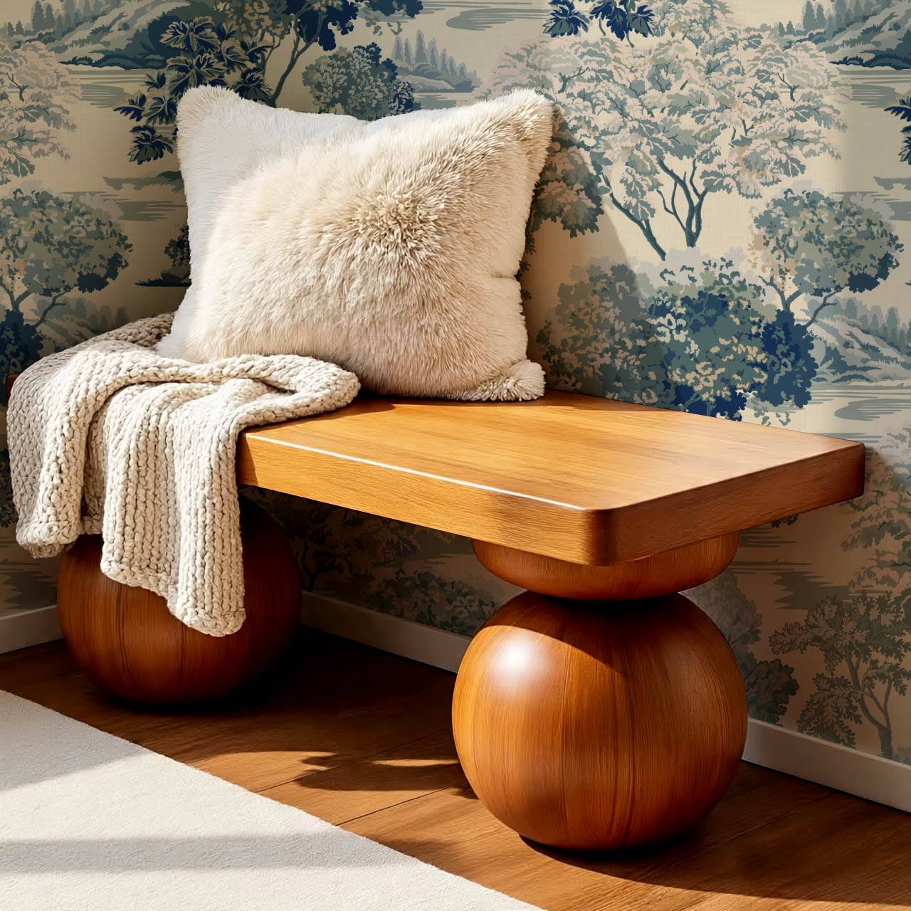 Skylar Antique Tapestry Blue Slate Wallpaper