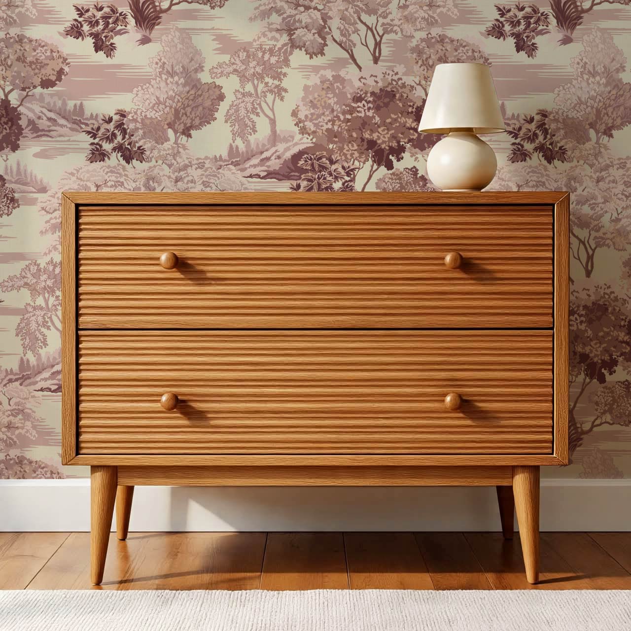 Skylar Antique Tapestry Rose Dust Wallpaper