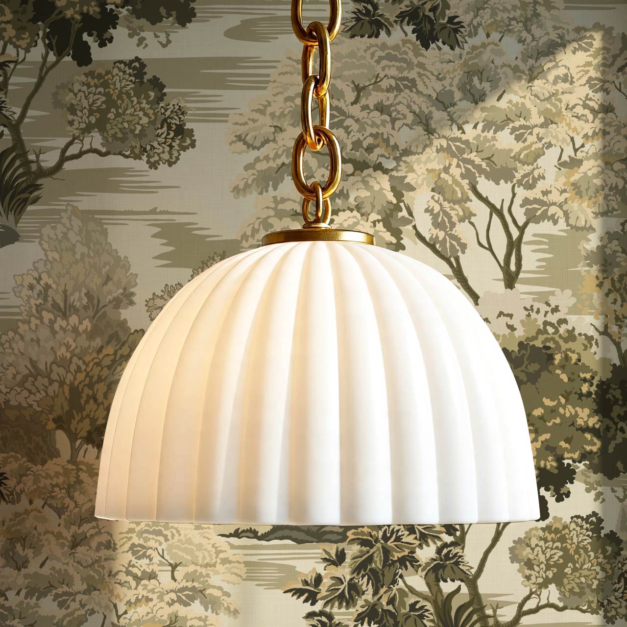 Skylar Antique Tapestry Olive Wallpaper