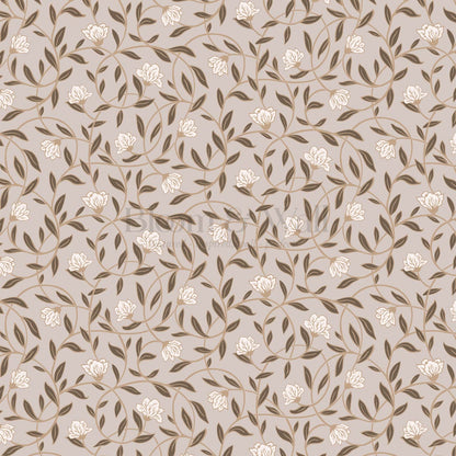 Skylar Blooming Vines Earth Wallpaper