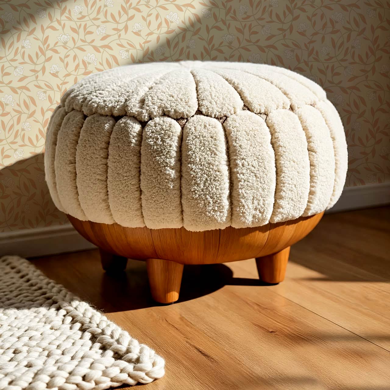 Skylar Blooming Vines Butter Wallpaper