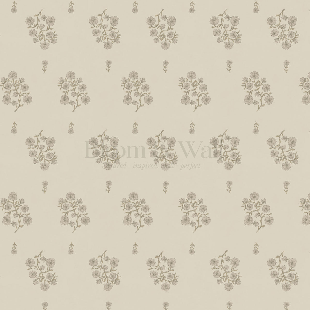 Sloane Inked Flora Neutral Wallpaper