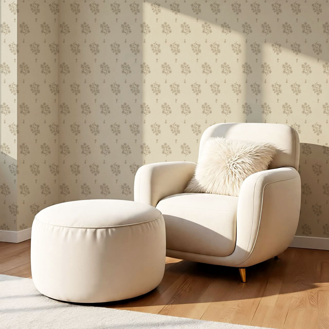 Sloane Inked Flora Neutral Wallpaper