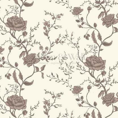 Sofia Blossom & Vine Rosewood Wallpaper