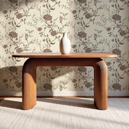 Sofia Blossom & Vine Rosewood Wallpaper