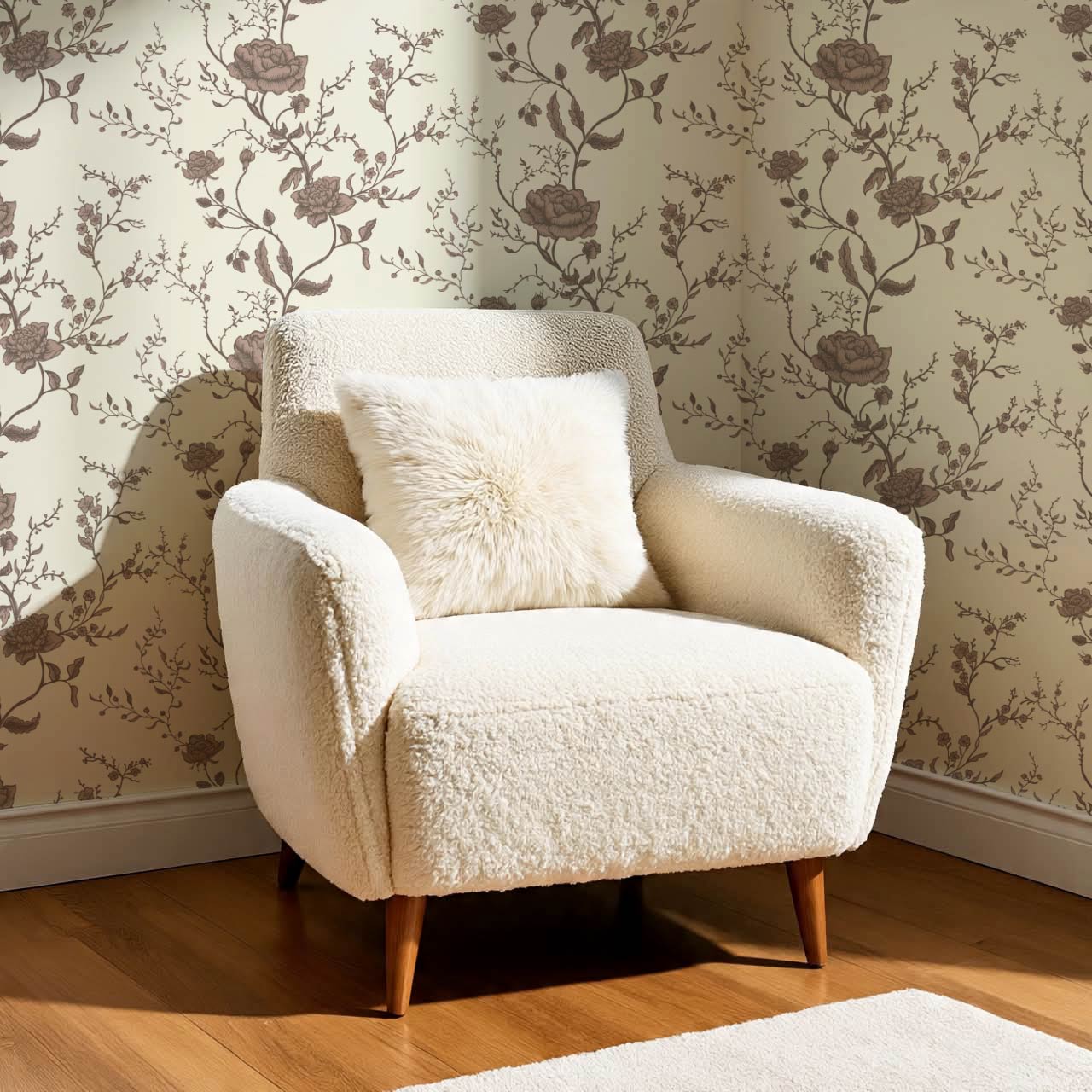 Sofia Blossom & Vine Rosewood Wallpaper