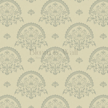 Solana Blooms Olive Wallpaper