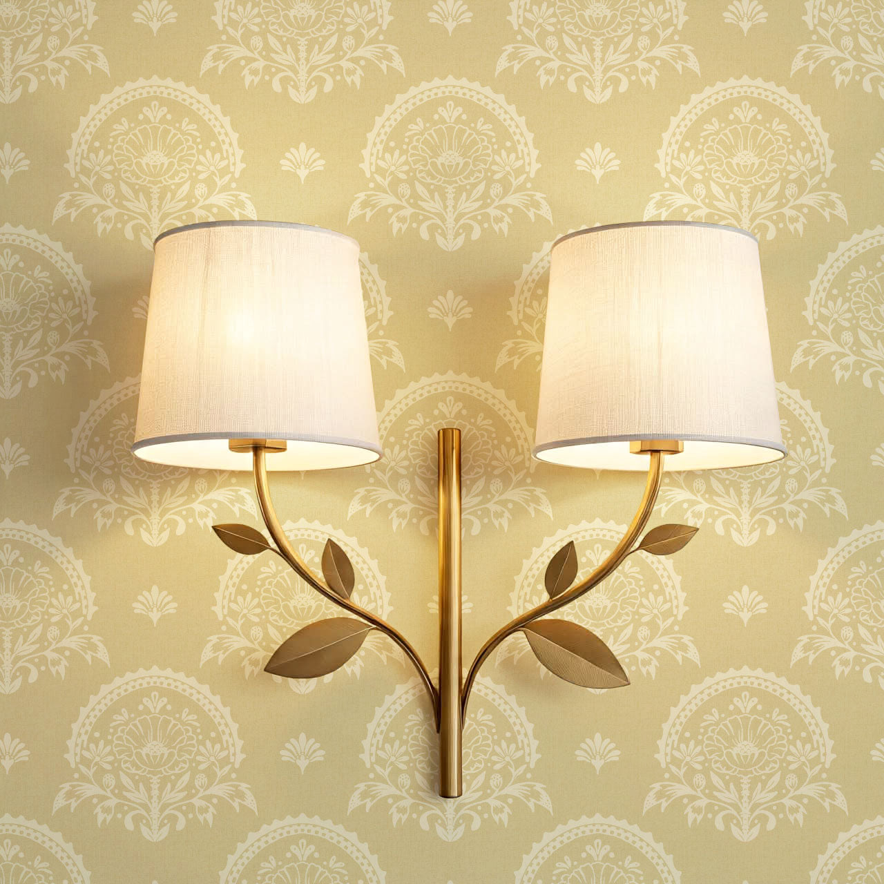 Solana Blooms Soft Mustard Wallpaper