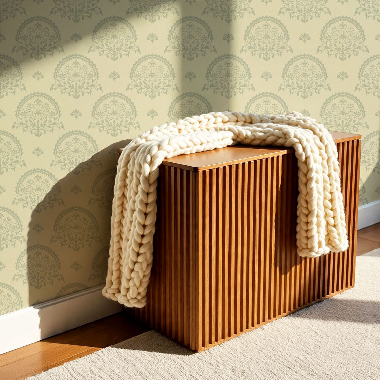 Solana Blooms Olive Wallpaper