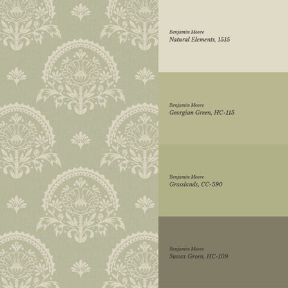 Solana Blooms Green Wallpaper