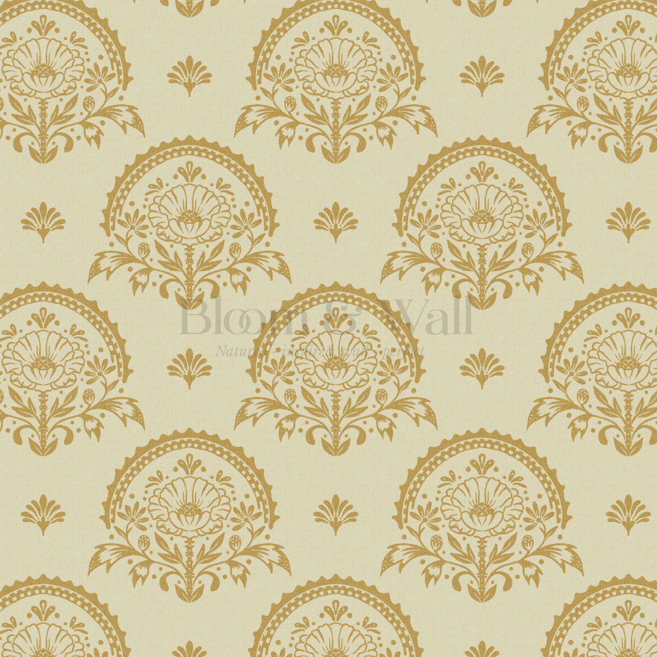 Solana Blooms Antique Gold Wallpaper