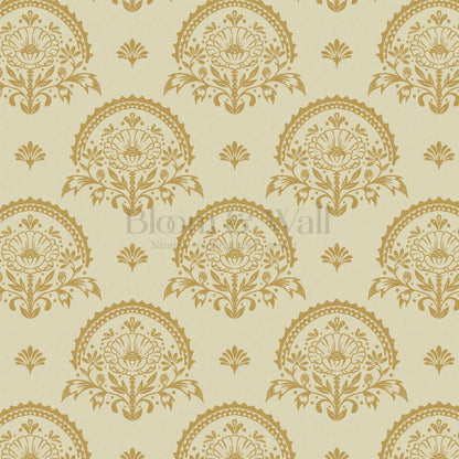 Solana Blooms Antique Gold Wallpaper